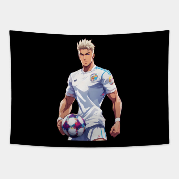 I Love Football Soccer Tapestry by animegirlnft