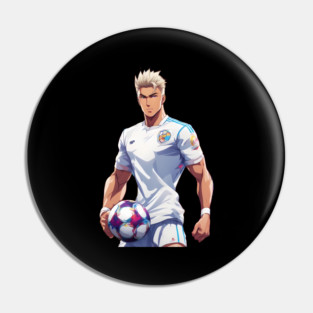 I Love Football Soccer Pin