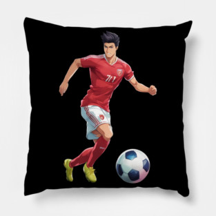 Football Run Kick Goal Pillow