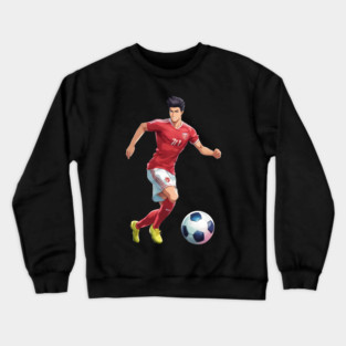 Football Run Kick Goal Crewneck Sweatshirt