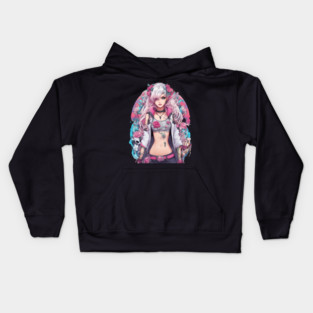 Warrior woman with a badass attitude Kids Hoodie