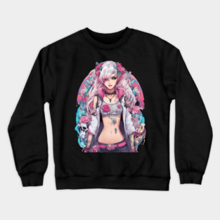 Warrior woman with a badass attitude Crewneck Sweatshirt
