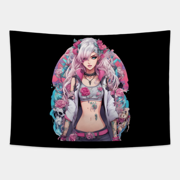 Warrior woman with a badass attitude Tapestry by animegirlnft