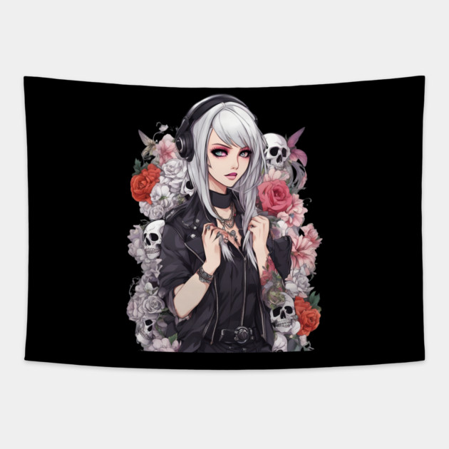 Introvert Loner Girl Tapestry by animegirlnft
