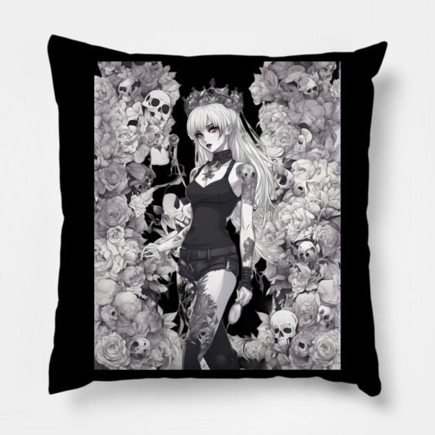 The outsider loner girl Pillow by animegirlnft