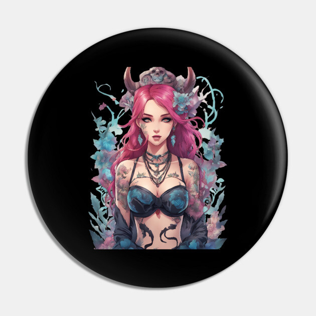 She is evil, Devil Pin by animegirlnft