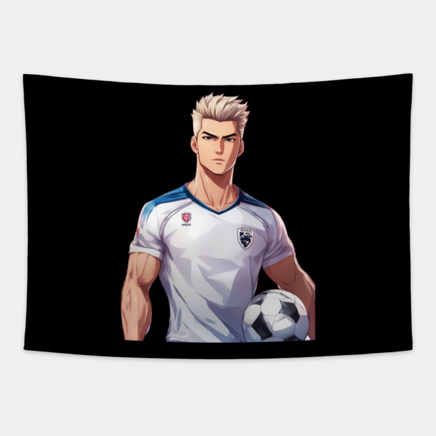 Football Goal Kick Tapestry by animegirlnft