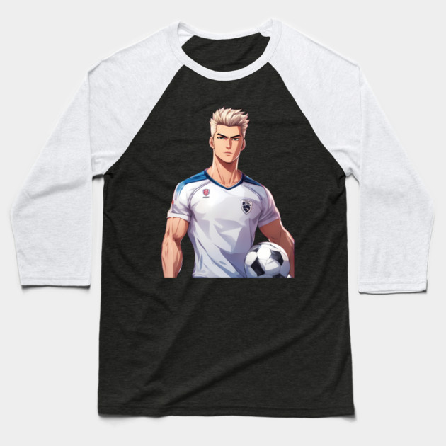 Football Goal Kick Baseball T-Shirt by animegirlnft