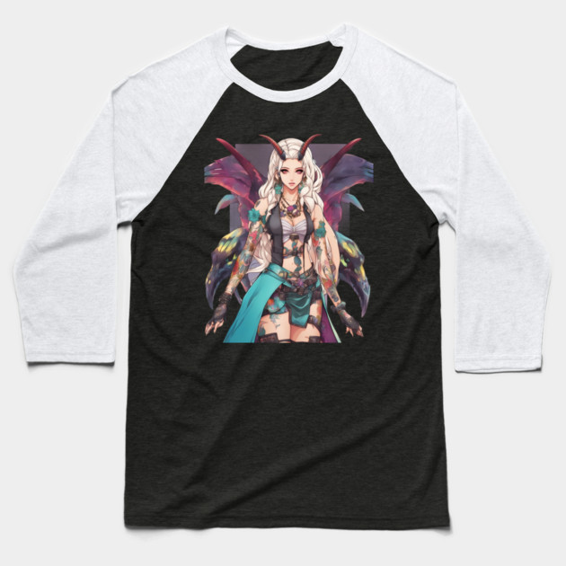 Woman of darkness and evil Baseball T-Shirt by animegirlnft