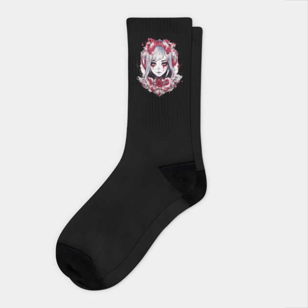 I am stigmata girl Socks by animegirlnft