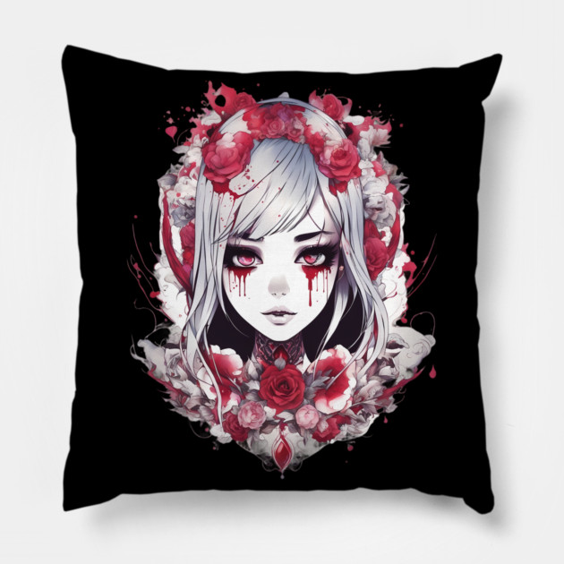 I am stigmata girl Pillow by animegirlnft