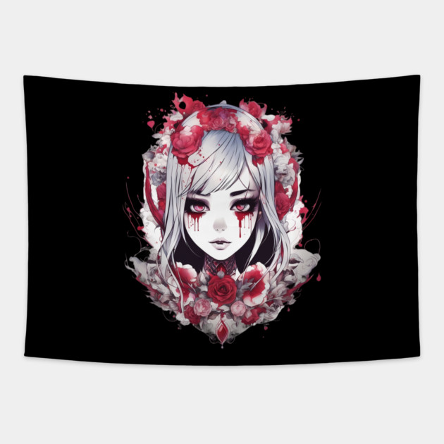 I am stigmata girl Tapestry by animegirlnft