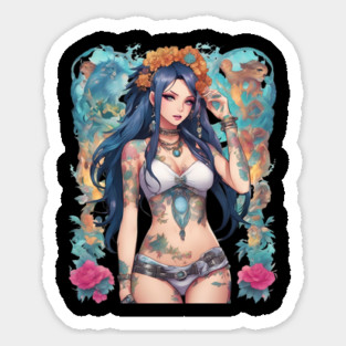 Anime Rock Chick Magnet