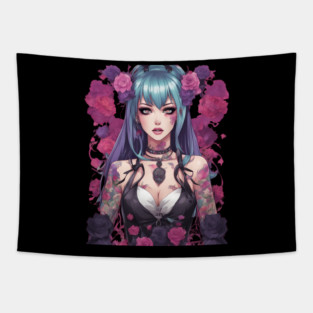 Metalhead Girl Tapestry