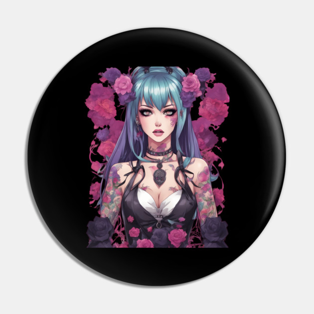 Metalhead Girl Pin by animegirlnft