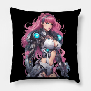 Synthetic Soul Robotic Girl Pillow