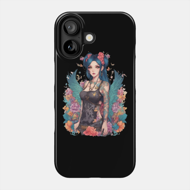 Angel Anime Girl Phone Case by animegirlnft