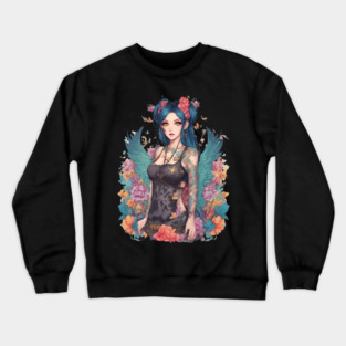 Angel Anime Girl Crewneck Sweatshirt