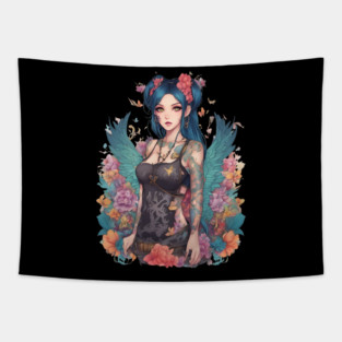 Angel Anime Girl Tapestry