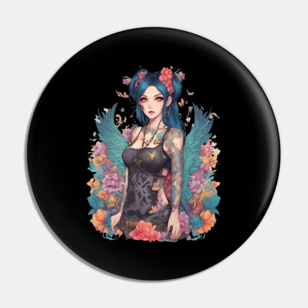 Angel Anime Girl Pin by animegirlnft