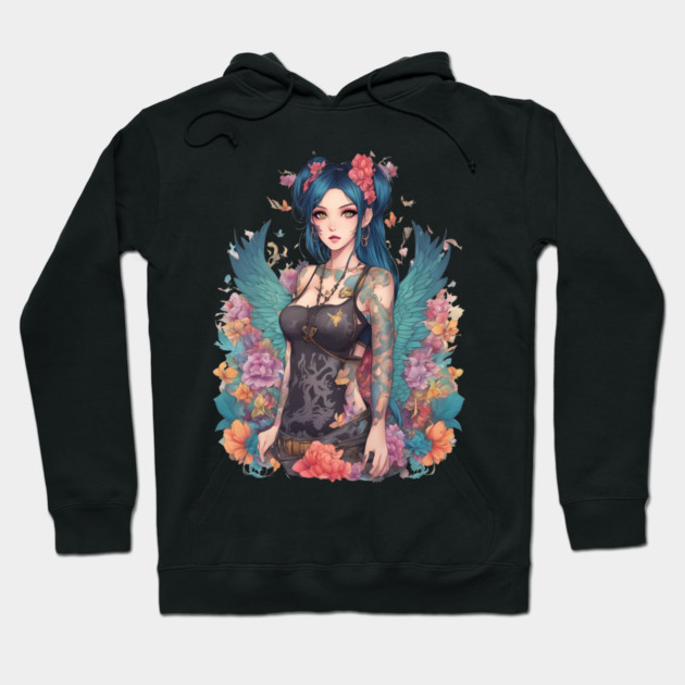 Angel Anime Girl Hoodie by animegirlnft