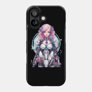 Girl Made of Metal and Steel Phone Case
