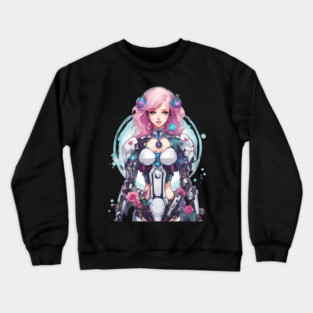 Girl Made of Metal and Steel Crewneck Sweatshirt