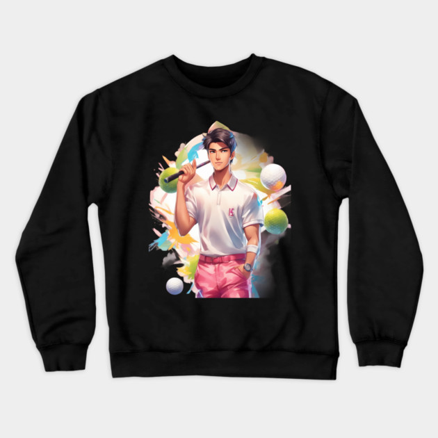Anime Kpop Golfer Crewneck Sweatshirt by animegirlnft