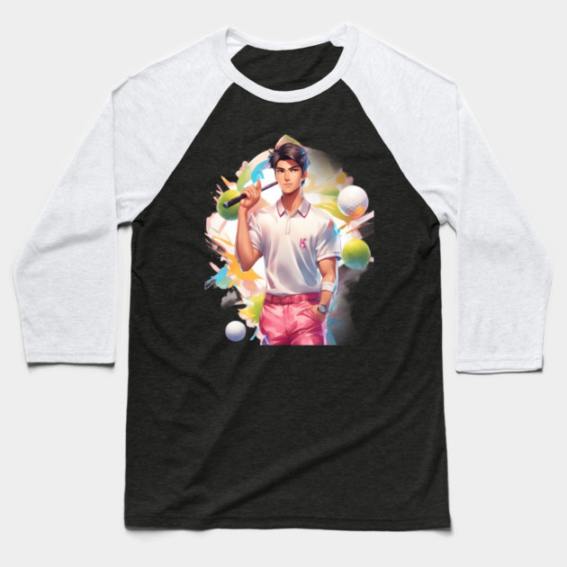 Anime Kpop Golfer Baseball T-Shirt by animegirlnft