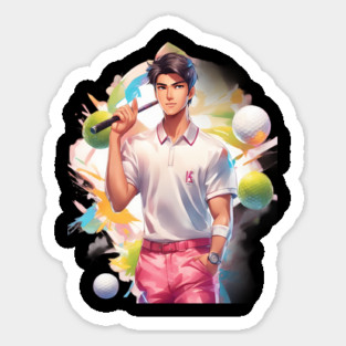 Anime Kpop Golfer Sticker