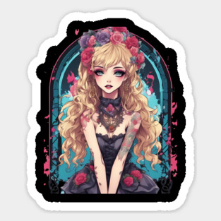 Anime Harajuku Goth Girl Magnet