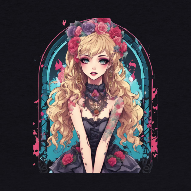 Anime Harajuku Goth Girl by animegirlnft