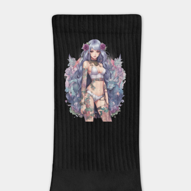 Ink and Tears Emo Goth Anime Girl by animegirlnft