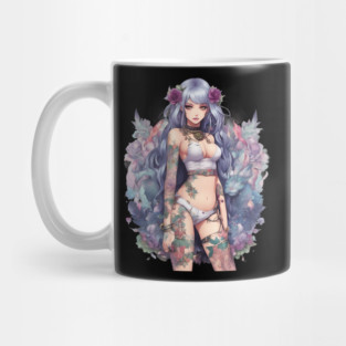Ink and Tears Emo Goth Anime Girl Mug