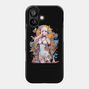 Ethereal Shadows Enigmatic Emo Goth Anime Girl Phone Case
