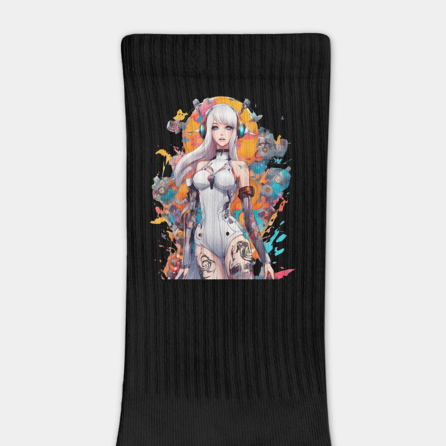 Ethereal Shadows Enigmatic Emo Goth Anime Girl by animegirlnft