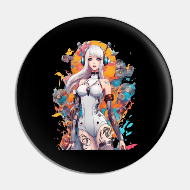 Ethereal Shadows Enigmatic Emo Goth Anime Girl Pin by animegirlnft