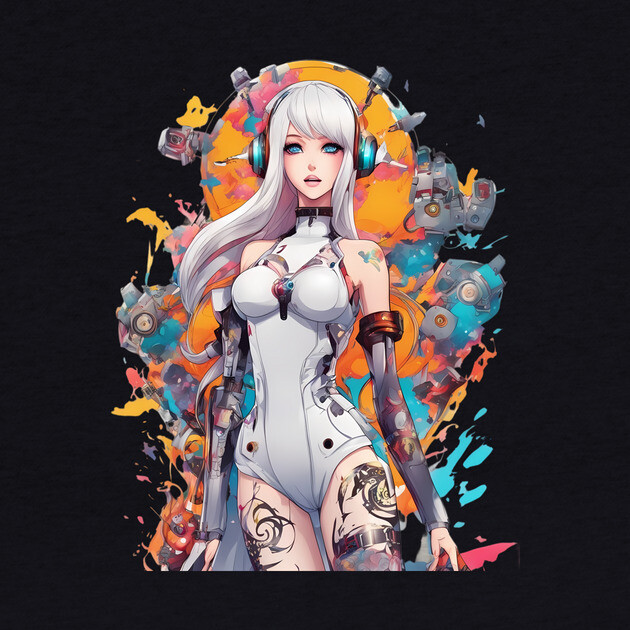 Ethereal Shadows Enigmatic Emo Goth Anime Girl by animegirlnft