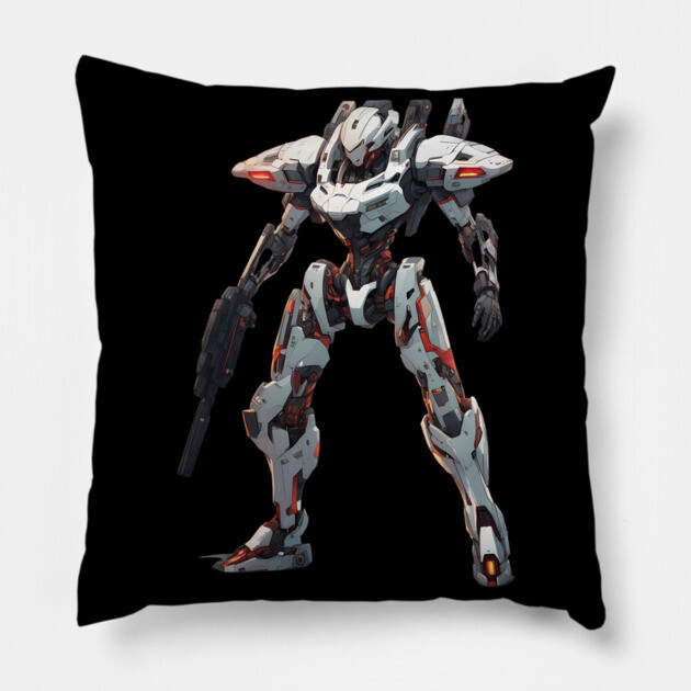 Futuristic Mecha Anime Robot Pillow by animegirlnft