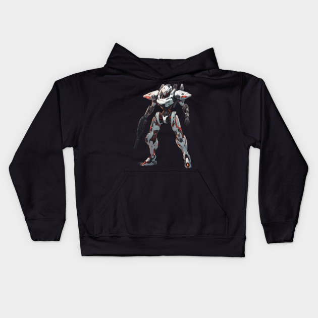 Futuristic Mecha Anime Robot Kids Hoodie by animegirlnft