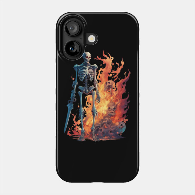 Infernal RealmsDomain of Evil Demons and Hellish Skeleton Phone Case by animegirlnft