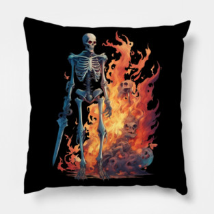 Infernal RealmsDomain of Evil Demons and Hellish Skeleton Pillow