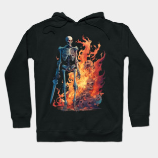 Infernal RealmsDomain of Evil Demons and Hellish Skeleton Hoodie