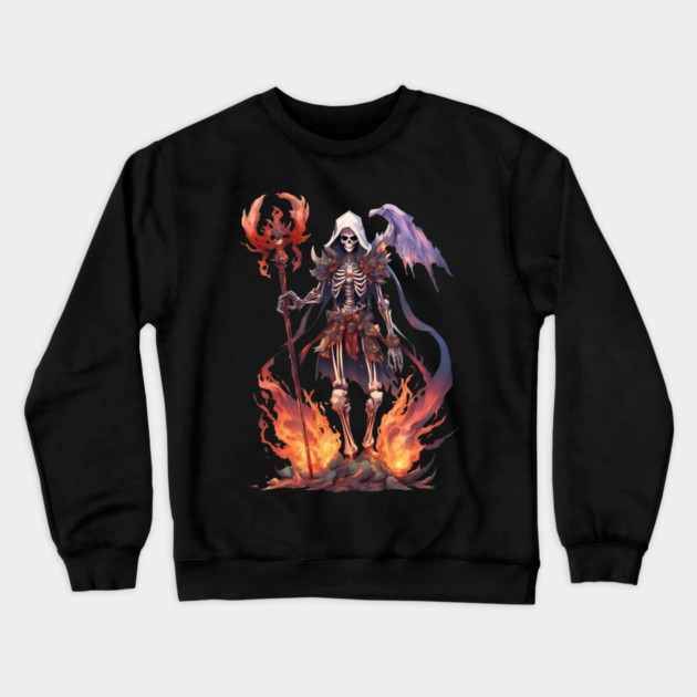 Demonic Descen Terrifying Realms of the Evil Demon Hell Underworld Crewneck Sweatshirt by animegirlnft