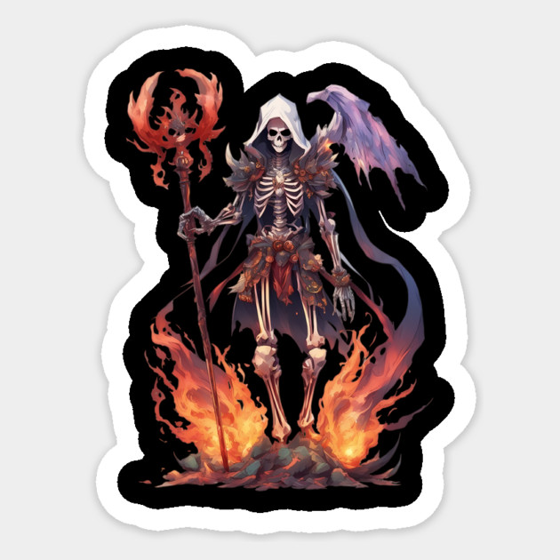 Demonic Descen Terrifying Realms of the Evil Demon Hell Underworld Sticker by animegirlnft