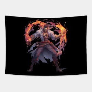 Anime Fire Magician Tapestry
