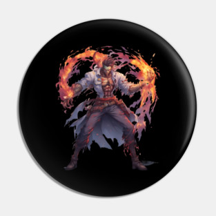 Anime Fire Magician Pin