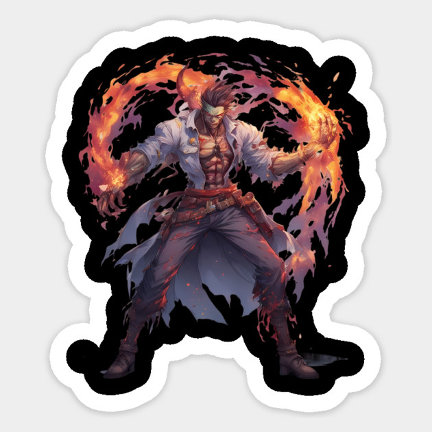 Anime Fire Magician Sticker by animegirlnft