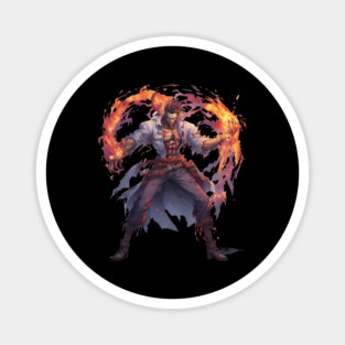 Anime Fire Magician Magnet