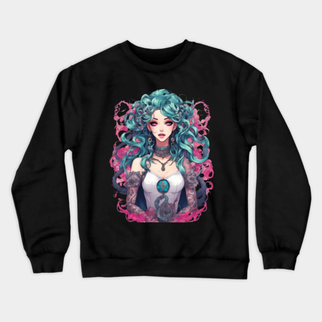 Evil lady of Darkness Crewneck Sweatshirt by animegirlnft